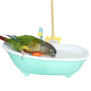 Автоматическая Ванна Parrot, Птичья ванна, Игрушки для птиц, Ванна для птиц, Кормушка для душа, Аксессуары Для ванны, Чаша для душа для Купания Попугая I9X7