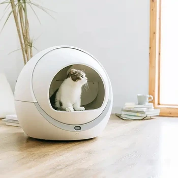 Автоматический Умный Ящик для кошачьего Туалета Самоочищающаяся Песочница Для Кошек Закрытый Лоток Вращающийся Тренировочный Туалет Съемное Судно Areneros Gato Pet