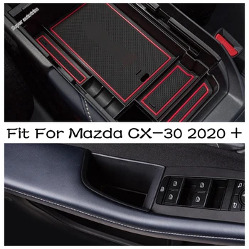 Аксессуары Для укладки и уборки Подходят для Mazda CX-30 2020 - 2022 Коробка для хранения Передней двери автомобиля и подлокотника, Держатель Контейнера, Чехол-Органайзер