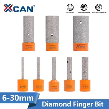 Алмазное пальцевое долото XCAN, фрезерное долото, увеличивающее диаметр шлифовального отверстия 6-30 мм с резьбой 5/8-11 для столешницы из плиточного камня