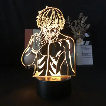 Аниме 3D светильник Tokyo Ghoul Ken Kaneki для украшения дома, ночник, классный подарок на День Рождения, Акриловая светодиодная ночная лампа, подарок для детей