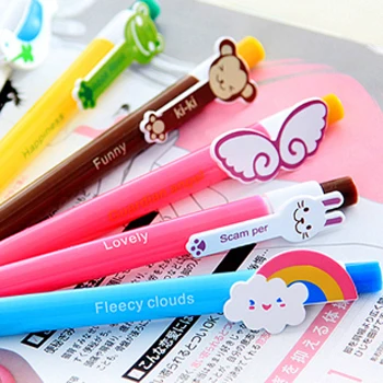 Бесплатная доставка Школьные канцелярские принадлежности Шариковая ручка Корейский дизайн Роликовая ручка Пластиковая ручка 120 штук в посылке