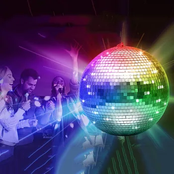Большой Диско-шар, Серебряные Подвесные Диско-шары, Отражающий Зеркальный шар для вечеринки, праздника, Свадьбы, танцевального музыкального клуба, реквизит для сцены, декор