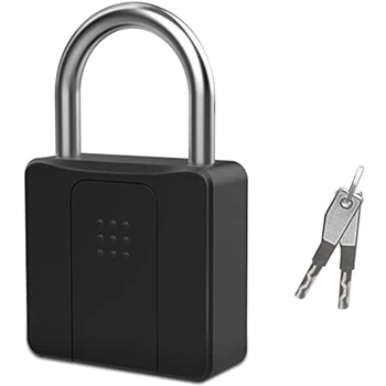 Водонепроницаемый замок для подвешивания отпечатков пальцев с ключом, Bluetooth-замок для отпечатков пальцев, Дверной замок для ограждения, ворота, склад
