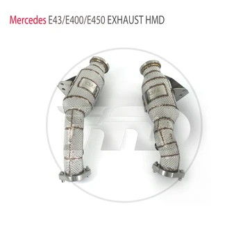 Водосточная труба Выхлопной системы HMD с Высоким Расходом для Mercedes Benz E43 E400 E450 W213 2016 + С Коллектором Каталитического нейтрализатора