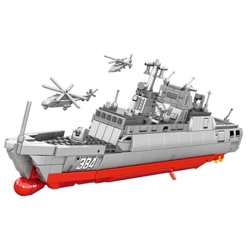Военные корабли Второй мировой войны линкор строительные блоки кирпичи Классическая модель детские рождественские игрушки