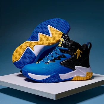 Высококачественная новая детская баскетбольная обувь для студентов, бренд Jordans для мальчиков, молодежная спортивная обувь, баскетбольные кроссовки с высоким берцем