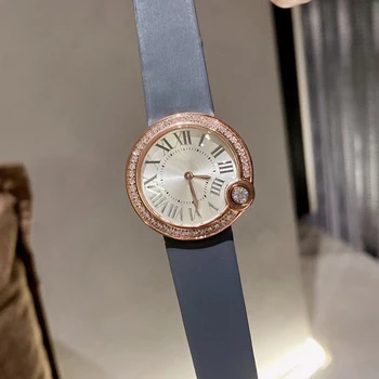 высококачественные модные женские кварцевые часы высшего класса, роскошный дизайнерский бренд, водонепроницаемый кожаный ремень, Белые часы с воздушным шаром, индивидуальный подарок AAA