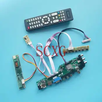 Для B154PW01 B154PW02 ЖК-цифровой Контроллер DVB Плата LVDS 30 Pin USB HDMI-Совместимый VGA AV RF 1-CCFL 15,4 