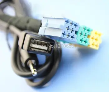 Для Kia Hyundai Sportage 3,5 мм + USB-штекер Aux кабель Аудио KIA CD-чейнджер кабель