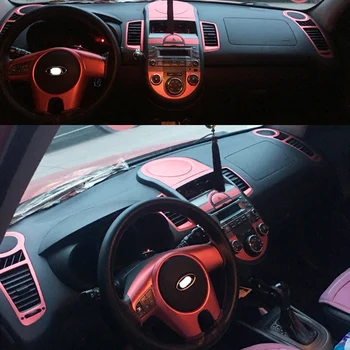 Для Kia Soul 2008-2011 Внутренняя Центральная панель управления Дверная ручка 3D наклейки из углеродного волокна, аксессуары для стайлинга автомобилей