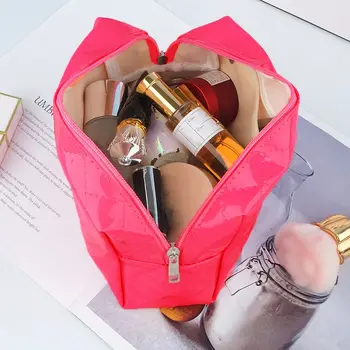 Дорожная сумка для мытья, решетчатая искусственная кожа, водонепроницаемая женская косметичка, корейская сумка для хранения, косметичка на молнии, косметичка для макияжа