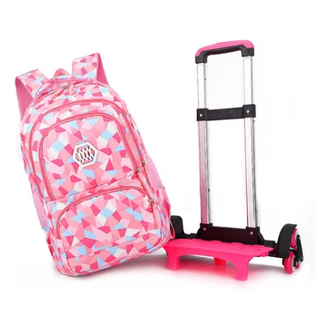 Дорожные Сумки для багажа для маленьких Мальчиков и девочек, Школьный рюкзак-тележка, сумка на колесиках для школьных ранцев, водонепроницаемые Школьные рюкзаки на колесиках
