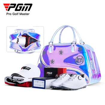 Женская сумка для гольфа PGM YWB042, красочная лазерная ультралегкая и портативная женская сумка, легкая водонепроницаемая дорожная сумка из ТПУ