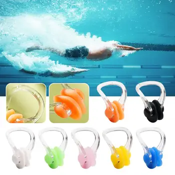 Зажим для носа Унисекс для плавания, водонепроницаемый Мягкий силиконовый зажим для носа Для детей, Взрослых, Начинающих Плавание, Дайвинг, Плавание N0Q8