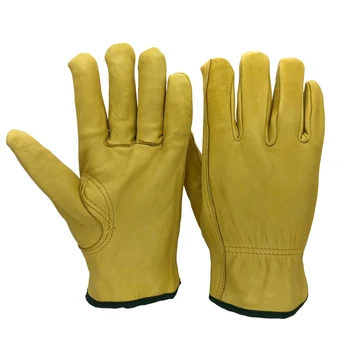 Защитные рабочие перчатки из овчины, Мужские рабочие сварочные перчатки, защитные садовые спортивные МОТО-износостойкие перчатки 4020Y