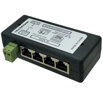 Инжектор POE 4 порта 8 портов для сетевой камеры видеонаблюдения POE Источник питания Ethernet IEEE802.3af, хит продаж, дистрибьютор POE