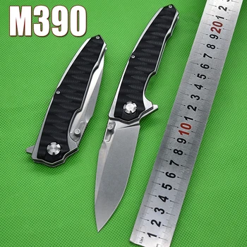 Инструмент для выживания в кемпинге Стальной нож M390, Карманный Уличный нож, Многофункциональный Тактический военный нож, Спасательный нож для Скалолазания, EDC