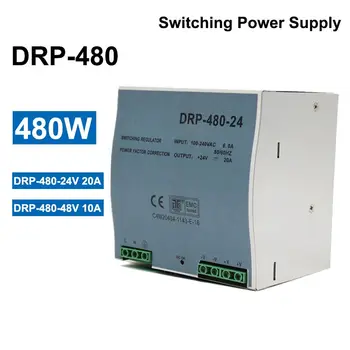 Источник Питания DRP-480 с Переключателем на направляющей рейке мощностью 480 Вт 12V40A 24V20A 36V13.3A 48V10A Трансформатор постоянного тока