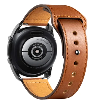 Кожаный ремешок для Samsung Galaxy Watch 5 pro/4 Classic/Active 2/3/42 мм/46 мм 44 мм 40 мм 20 мм 22 мм браслет Huawei GT/2/3 Pro ремешок