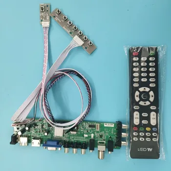 Комплект для BT156GW02 V.0 Плата контроллера сигнала цифрового ТВ LVDS USB HDMI пульт дистанционного управления DVB-T DVB-T2 VGA AV светодиодный WLED 1366X768 40pin 15,6 