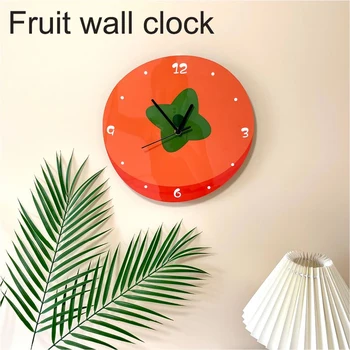 Креативные кварцевые цифровые настенные часы с фруктами для кухни, гостиной, магазина, 3D Большие Акриловые Часы, Украшения для дома, Подарки