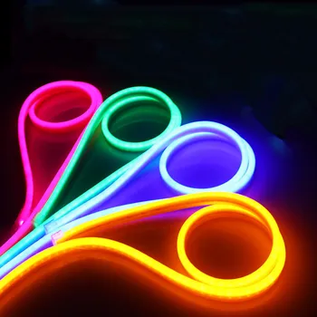 Круглые Квадратные светодиодные ленты Неоновая Трубка 11 Вт/м 220 В RGB Гибкая лента Водонепроницаемая RGB Светодиодная лента с диодным Управлением ТВ Фон