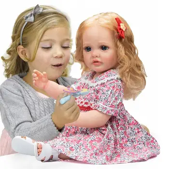 Куклы-Реборны для малышей 22 дюйма, Куклы-младенцы, которые выглядят Настоящими Возрожденными Младенцами, Силиконовое Тело, Водонепроницаемые Реалистичные Куклы-Реборны, Подарок Для Девочек