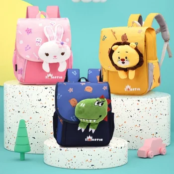 Легкий рюкзак для детей 3-6 лет, детский сад, ученики начальной школы, Школьная сумка для 1-2 классов, Мультяшный кукольный Рюкзак