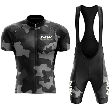Летняя Велосипедная одежда 2023 NW Northwave Man Рубашка с лазерной резкой Джерси Комплект спортивной одежды Униформа Мужской костюм Одежда Брюки Mtb Sports