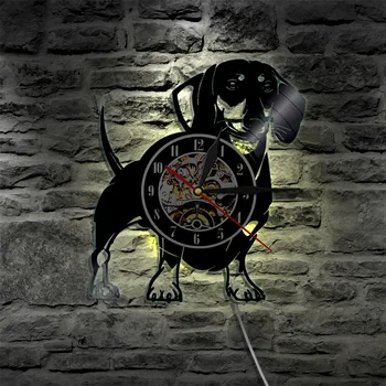 Лидер продаж, настенные часы с виниловой пластинкой для домашних собак, Настенные Часы, Модный Домашний Декор, Виниловые настенные часы, Часы для домашнего декора