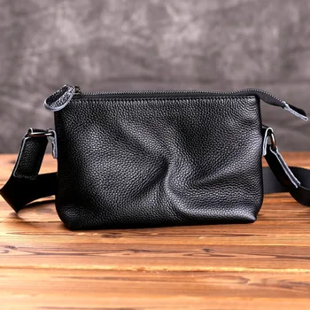 Маленькая кожаная сумка AETOO, мужская и женская сумка через плечо, японская летняя повседневная сумка-мессенджер, кожаная мини-сумка для мобильного телефона