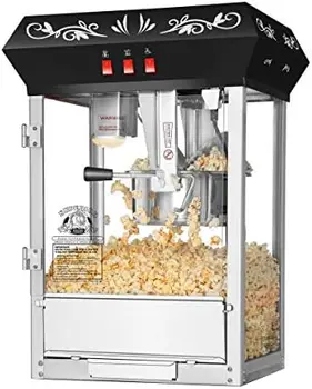 Машина для приготовления попкорна на ночь в кино-производит около. 3 галлона на порцию (8 унций, красная)