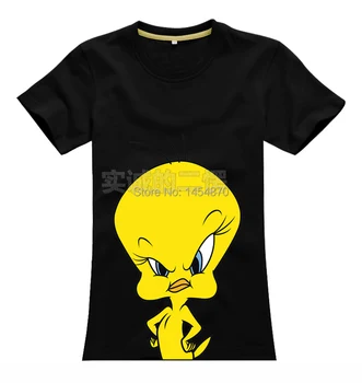 Милая Мужская рубашка бренда Looney TunesAngry Tweety, 3D Высококачественные горячие товары для фитнеса, 100% хлопок, желтый