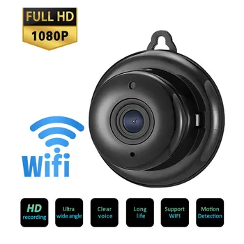 Мини Wifi IP-Камера HD 1080P Беспроводная Камера для помещений Ночного видения Двухсторонняя аудио Камера Безопасности Радионяня V380