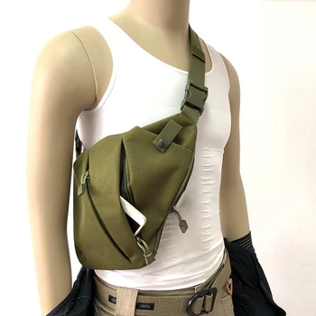 Многофункциональная Скрытая Тактическая сумка-кобура Для хранения Мужская Левая Правая нейлоновая наплечная сумка для пистолета Охотничья Кобура