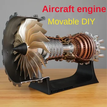 Модель авиационного двигателя Мини-авиационный турбовентиляторный двигатель модель в сборе, запускаемые игрушки 
