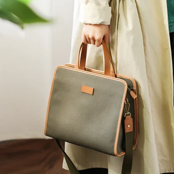 Модная винтажная высококачественная холщовая женская сумка из натуральной кожи, дизайнерская роскошная уличная женская сумка через плечо