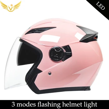 Мотоциклетный шлем с защитой от ультрафиолета с двойными линзами Vespa Smart Retro Snapback, женский шлем для Мопедов с открытым лицом 3/4,