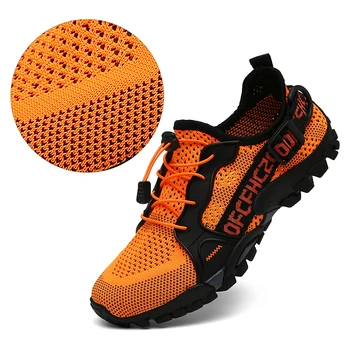 Мужская повседневная спортивная обувь, летняя дышащая сетчатая уличная легкая нескользящая спортивная обувь для альпинизма, мужская сетчатая обувь