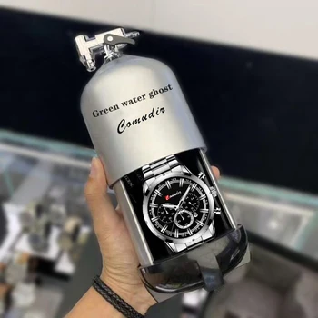 Мужские часы Comudir, лучший бренд, роскошные спортивные кварцевые мужские часы, полностью стальные водонепроницаемые наручные часы с хронографом, мужские часы с большим циферблатом
