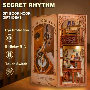 Набор книжек-уголков CUTEBEE DIY Идеи подарков для миниатюрного домика с пылезащитным чехлом, сенсорной подсветкой, игрушками Secret Rhythm Craft в подарок на День рождения