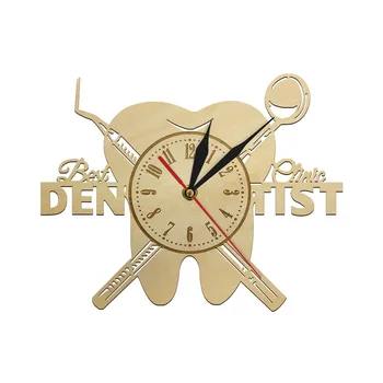 Настенные 3D ретро Деревянные Подвесные часы, Кварцевые часы с Бесшумной разверткой, Спасибо, Стоматолог Reloj Сравнению, Стоматология, Подарок с кляпом для зубов