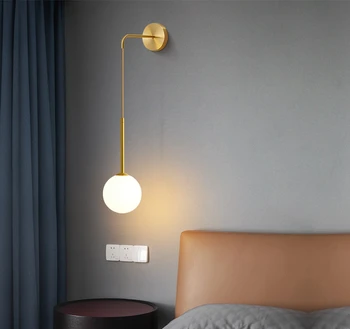 Настенный светильник, прикроватная лампа для спальни, современный скандинавский светильник, простой и светлый, роскошный светильник для гостиной, коридора, прохода
