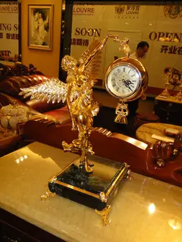 Настольные часы по индивидуальному заказу, Европейские классические китайские настольные часы, металлические медные часы, деловой подарок для руководителей и старейшин на новоселье
