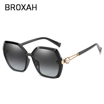 Негабаритные поляризованные солнцезащитные очки для женщин в модной квадратной оправе, женские очки для вождения автомобиля, женские очки UV400, элегантные очки