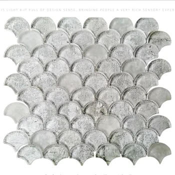 Нескользящая стеклянная мозаичная плитка белого цвета для задней панели кухни