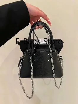Новая высококачественная сумка Maison M bag 21SS класса Люкс MM6 5AC, верхний Слой, Металлическая цепочка из воловьей Кожи, Дизайнерская классическая Повседневная Модная Портативная