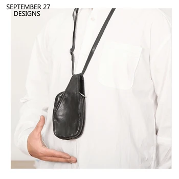 Новая модная мини-сумка-мессенджер из натуральной кожи, Роскошная маленькая сумочка через плечо из овчины, повседневные сумки для хранения, подвесная сумка на шею