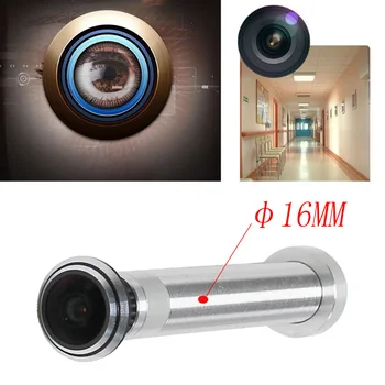 Новая Серебристая дверь Безопасности Кошачий глаз H.265WiFi Мини-глазок Широкоугольная камера домашнего наблюдения 